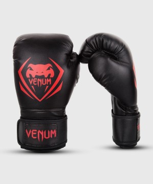 Venum Contender(Muay Thai) Miesten Nyrkkeilyhanskat Mustat Punainen | 91085-XVQJ | Suomi