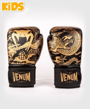 Venum Dragon's Flight(Muay Thai) Lasten Nyrkkeilyhanskat Mustat | 90475-XJDQ | Suomi