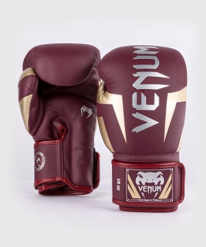 Venum Elite(Muay Thai) Miesten Nyrkkeilyhanskat Kultaiset | 25761-DEQU | Suomi