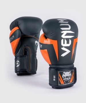 Venum Elite(Muay Thai) Miesten Nyrkkeilyhanskat Laivastonsininen Hopea Oranssi | 63241-FJAY | Suomi