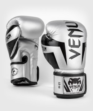 Venum Elite(Muay Thai) Miesten Nyrkkeilyhanskat Hopea Mustat | 08924-JRVQ | Suomi