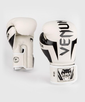 Venum Elite(Muay Thai) Miesten Nyrkkeilyhanskat Valkoinen Mustat | 52406-HKXW | Suomi