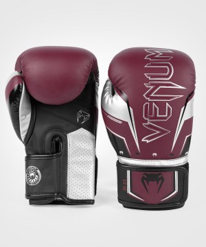 Venum Elite Evo(Muay Thai) Miesten Nyrkkeilyhanskat Hopea | 21076-BWNT | Suomi