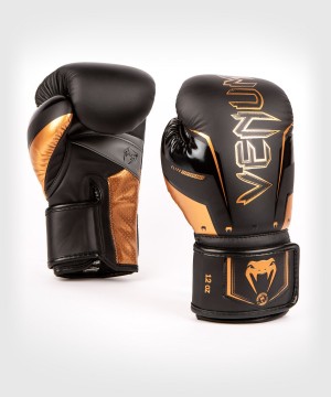 Venum Elite Evo(Muay Thai) Miesten Nyrkkeilyhanskat Mustat | 40296-LXVC | Suomi