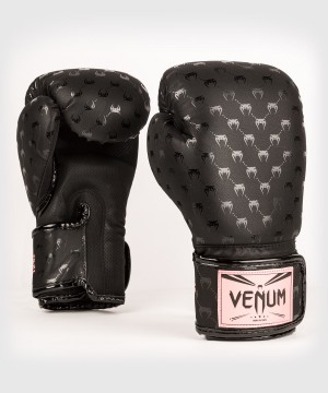 Venum Impact Monogram(Muay Thai) Miesten Nyrkkeilyhanskat Mustat Pinkki Kultaiset | 04856-FGZD | Suomi