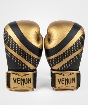 Venum Lightning(Muay Thai) Miesten Nyrkkeilyhanskat Kultaiset Mustat | 32574-OZHK | Suomi