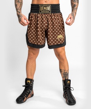 Venum Monogram Boxing Miesten Shortsit Mustat Ruskea | 57690-ERLM | Suomi