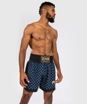 Venum Monogram Boxing Miesten Shortsit Mustat Laivastonsininen Sininen | 12940-CBXZ | Suomi