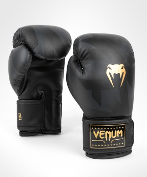 Venum Razor(Muay Thai) Miesten Nyrkkeilyhanskat Mustat Kultaiset | 63817-RHIQ | Suomi