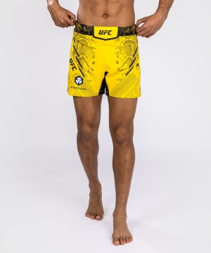 Venum UFC Adrenaline by Venum Authentic Fight Night Lyhyt Fit Miesten Nyrkkeilyshortsit Keltainen | 41762-RBPD | Suomi