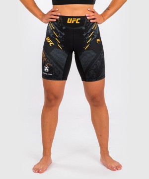 Venum UFC Adrenaline by Venum Authentic Fight Night Vale Long Fit Tudo Naisten Shortsit Kultaiset | 43196-JALP | Suomi