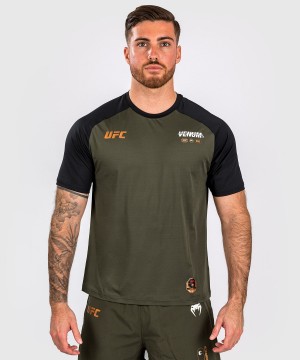 Venum UFC Adrenaline by Venum Fight Week Dry-tech Miesten T-Paita Khaki | 78945-PQYC | Suomi