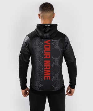 Venum UFC Adrenaline by Venum Personalized Authentic Fight Night Hoodie Miesten Huppari Mustat | 95324-JZRQ | Suomi