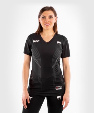 Venum UFC Authentic Fight Night Walkout Naisten T-Paita Mustat | 04895-YVFU | Suomi