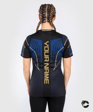 Venum UFC Personalized Authentic Fight Night 2.0 Kit by Venum Midnight Edition Walkout Naisten T-Paita Mustat Kultaiset | 43598-LETB | Suomi