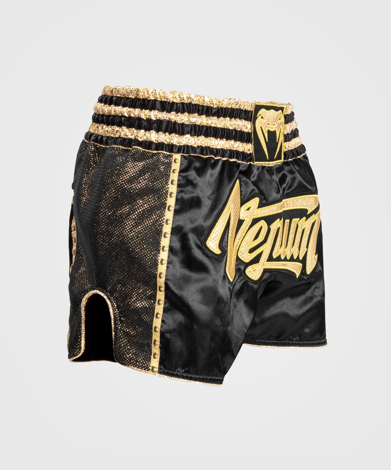 Venum Absolute 2.0 Naisten Muay Thai Shortsit Mustat Kultaiset | 15398-MHUR | Suomi