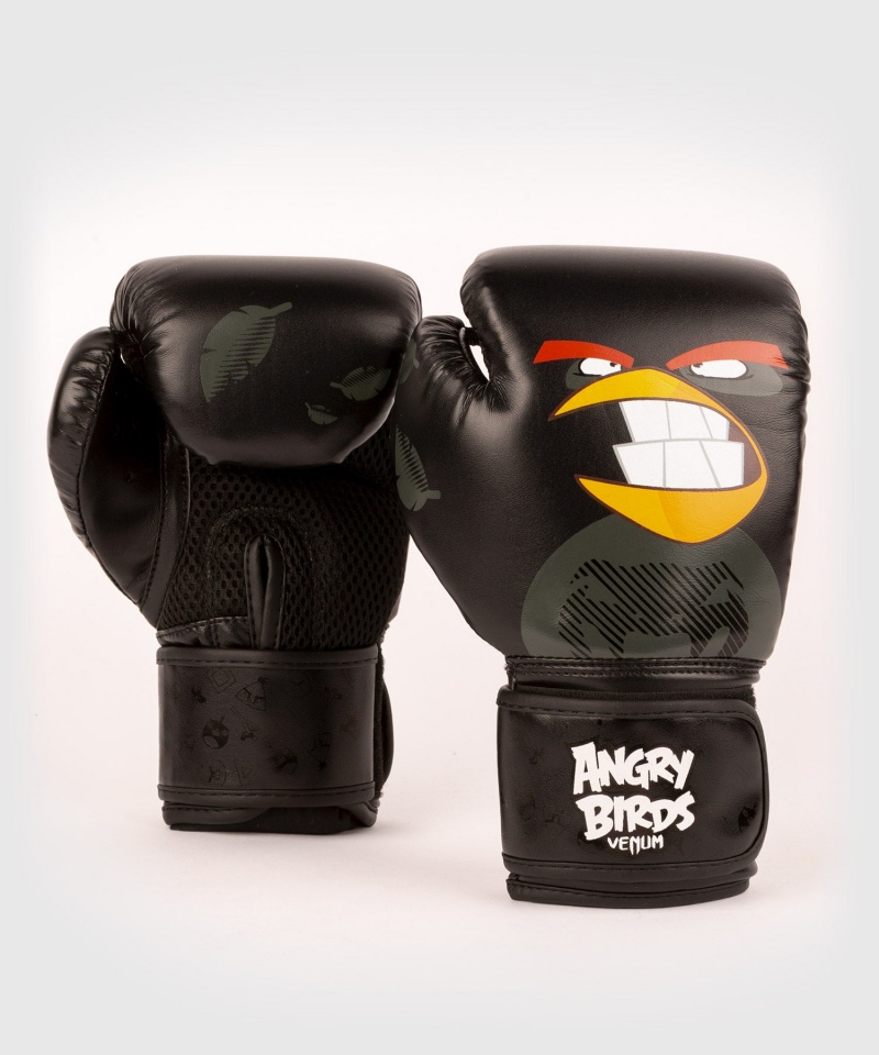 Venum Angry Birds(Muay Thai) Lasten Nyrkkeilyhanskat Mustat | 19782-RYGZ | Suomi