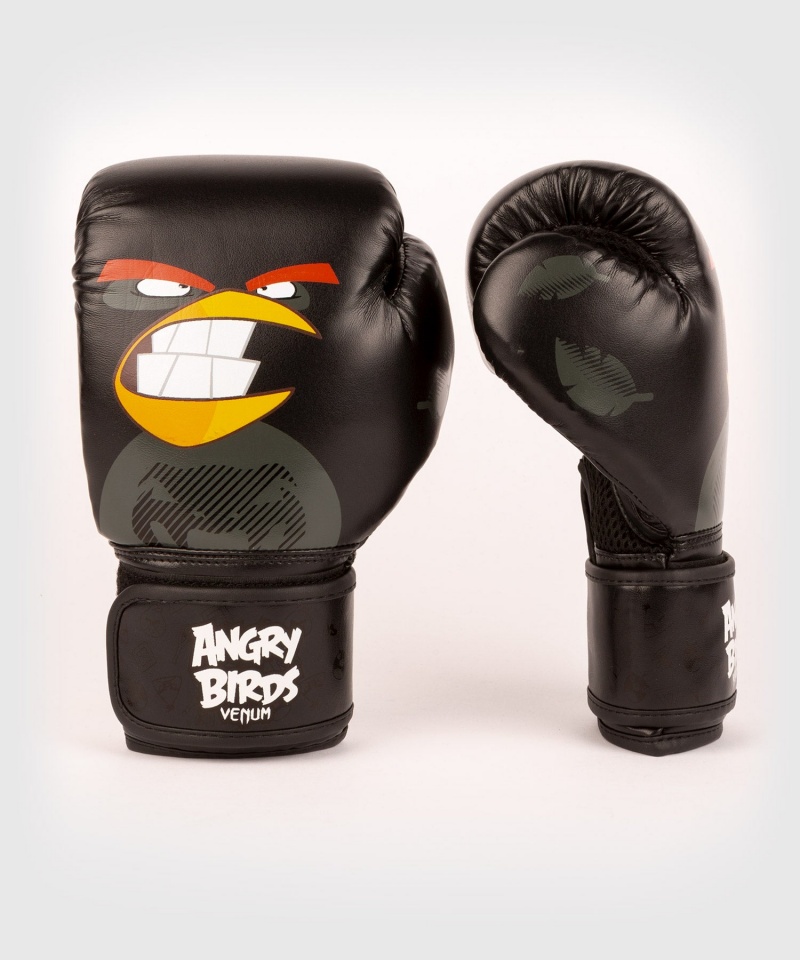 Venum Angry Birds(Muay Thai) Lasten Nyrkkeilyhanskat Mustat | 19782-RYGZ | Suomi