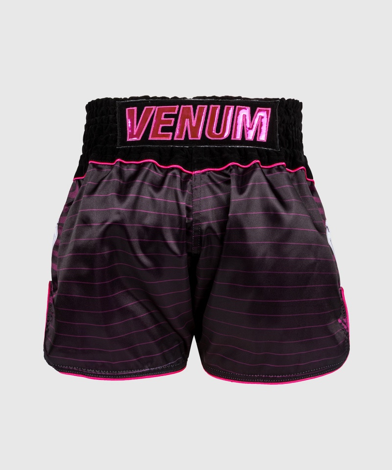 Venum Attack Miesten Muay Thai Shortsit Mustat Pinkki | 03129-LUMY | Suomi