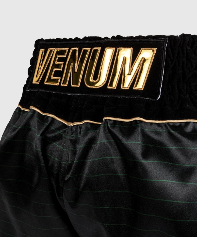 Venum Attack Miesten Muay Thai Shortsit Mustat Vihreä | 86235-SURW | Suomi