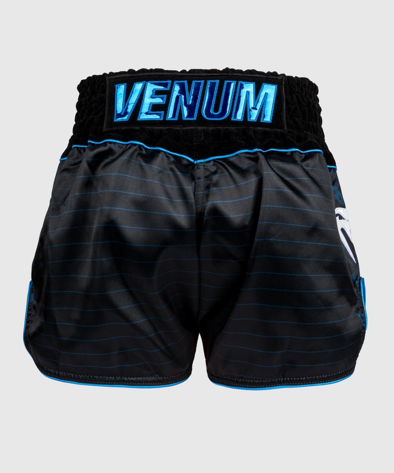 Venum Attack Miesten Muay Thai Shortsit Mustat Sininen | 54076-MWOT | Suomi