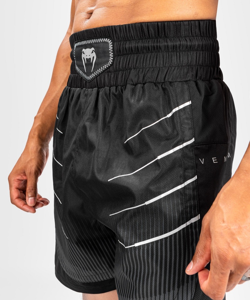 Venum Biomecha Boxing Miesten Shortsit Mustat Harmaat | 38745-MUEX | Suomi