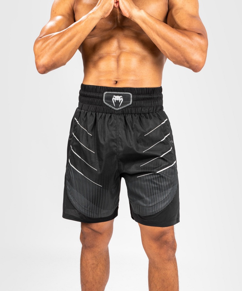 Venum Biomecha Boxing Miesten Shortsit Mustat Harmaat | 38745-MUEX | Suomi