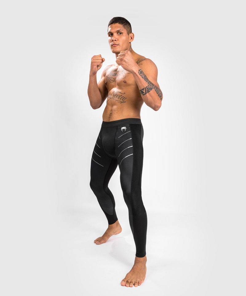 Venum Biomecha Spats(Compression) Miesten Leggings Mustat Harmaat | 27968-QZFW | Suomi