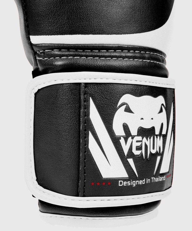 Venum Challenger 2.0(Muay Thai) Miesten Nyrkkeilyhanskat Mustat Valkoinen | 98563-NDTQ | Suomi