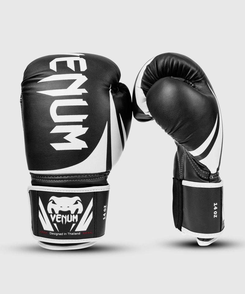 Venum Challenger 2.0(Muay Thai) Miesten Nyrkkeilyhanskat Mustat Valkoinen | 98563-NDTQ | Suomi