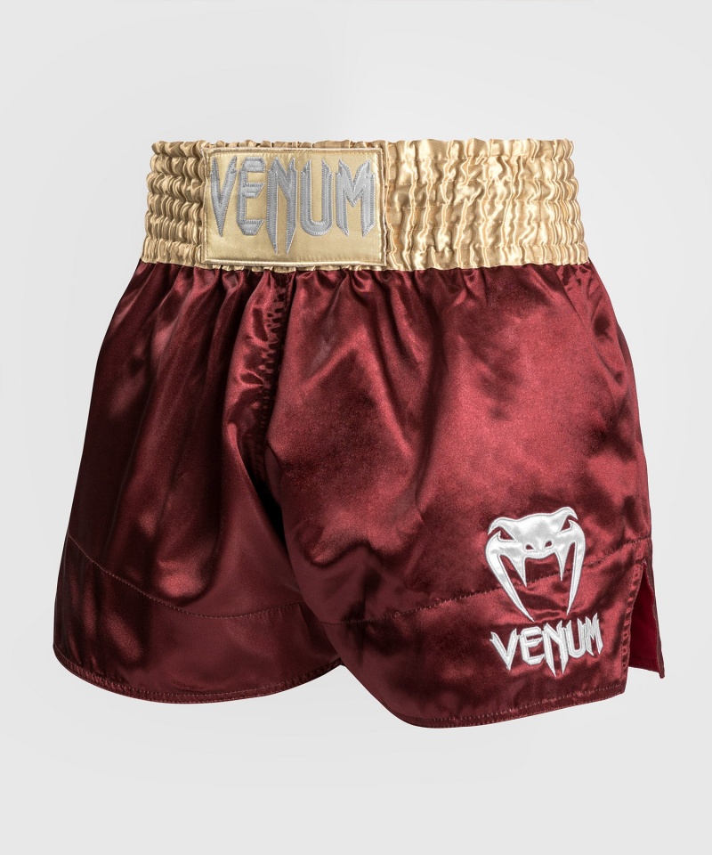 Venum Classic Miesten Muay Thai Shortsit Kultaiset Valkoinen | 26351-VGYN | Suomi