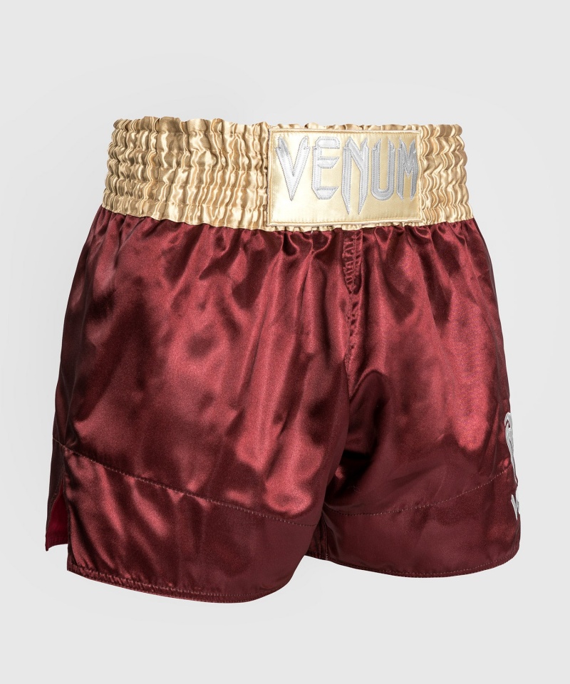 Venum Classic Miesten Muay Thai Shortsit Kultaiset Valkoinen | 26351-VGYN | Suomi