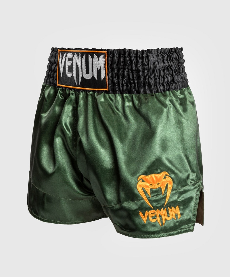 Venum Classic Miesten Muay Thai Shortsit Vihreä Mustat Kultaiset | 91675-SGQX | Suomi