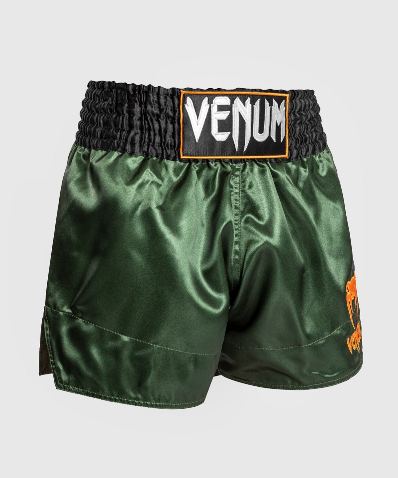 Venum Classic Miesten Muay Thai Shortsit Vihreä Mustat Kultaiset | 91675-SGQX | Suomi