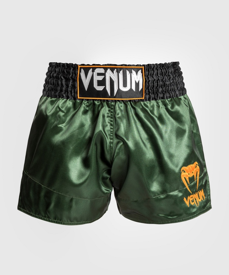 Venum Classic Miesten Muay Thai Shortsit Vihreä Mustat Kultaiset | 91675-SGQX | Suomi