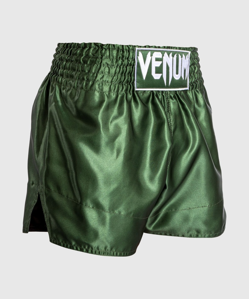 Venum Classic Miesten Muay Thai Shortsit Khaki Valkoinen | 01248-CLDJ | Suomi