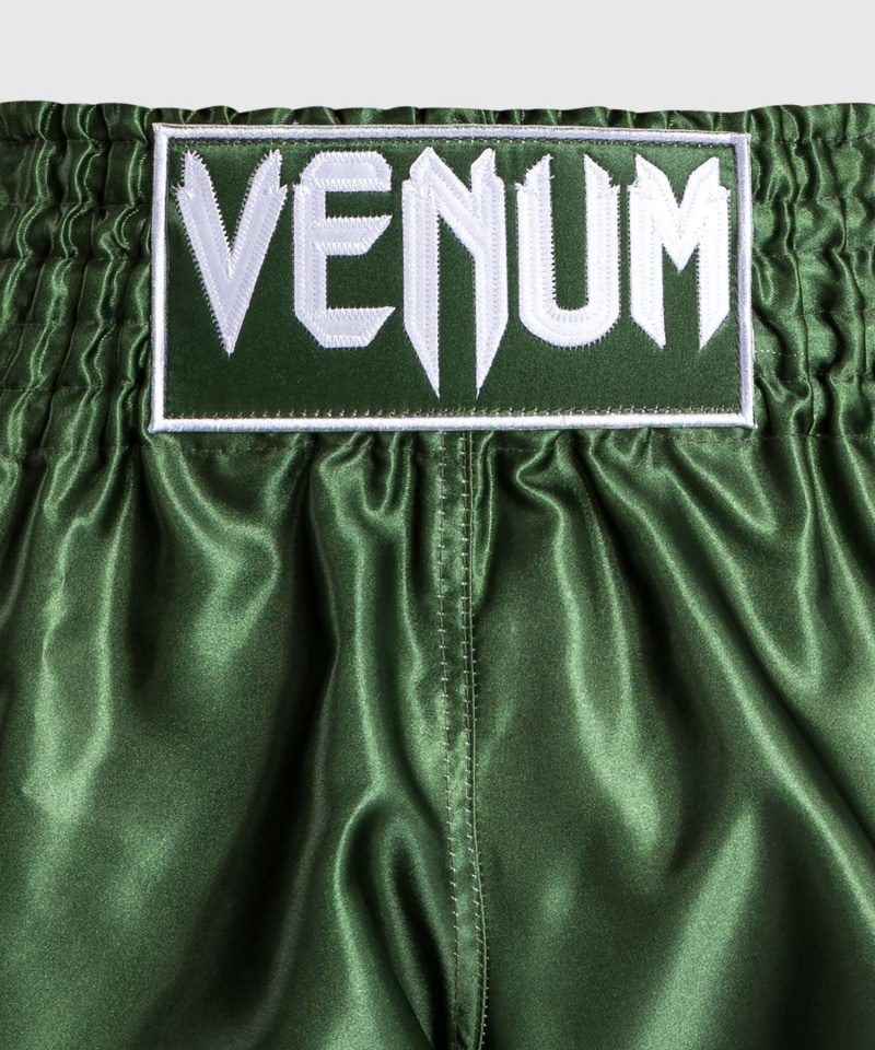 Venum Classic Miesten Muay Thai Shortsit Khaki Valkoinen | 01248-CLDJ | Suomi