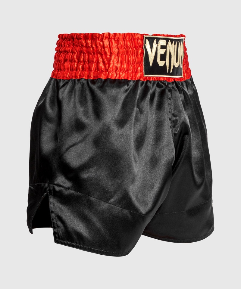 Venum Classic Miesten Muay Thai Shortsit Punainen Mustat Kultaiset | 87412-LPNT | Suomi