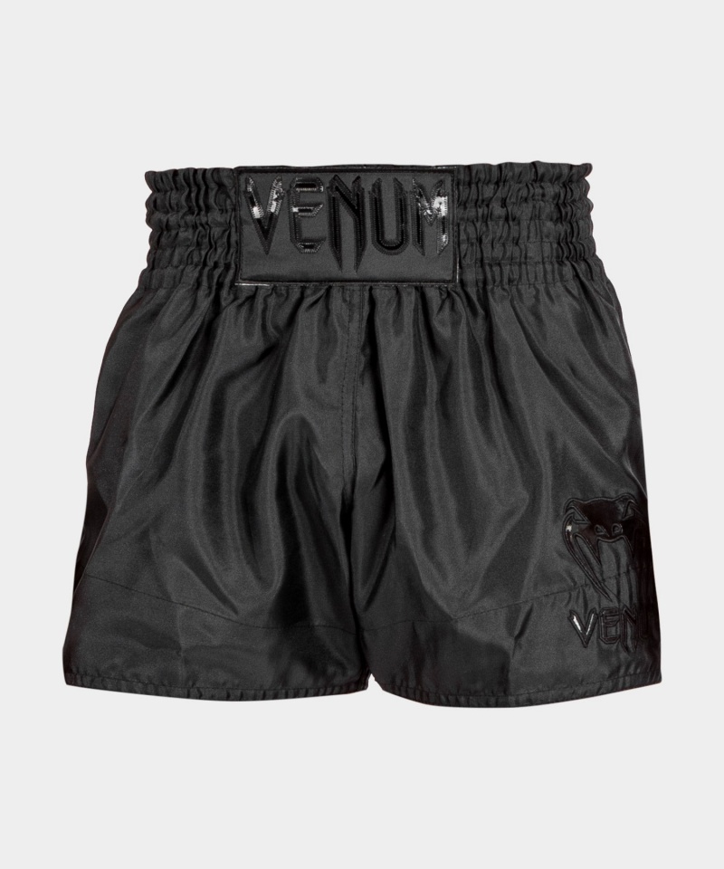 Venum Classic Miesten Muay Thai Shortsit Mustat | 40571-TSUZ | Suomi