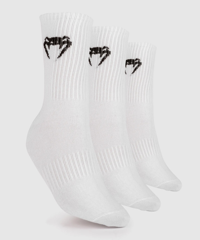 Venum Classic Socks set of 3 Miesten Sukat Valkoinen Mustat | 90318-TQXV | Suomi