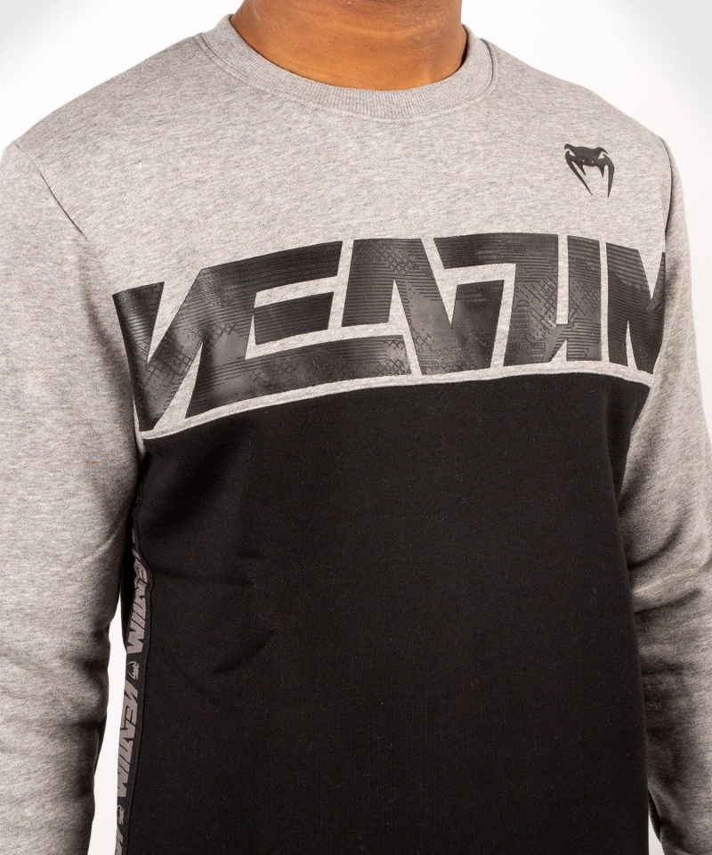 Venum Connect Crewneck Miesten Puserot Mustat Harmaat | 29415-TWUK | Suomi