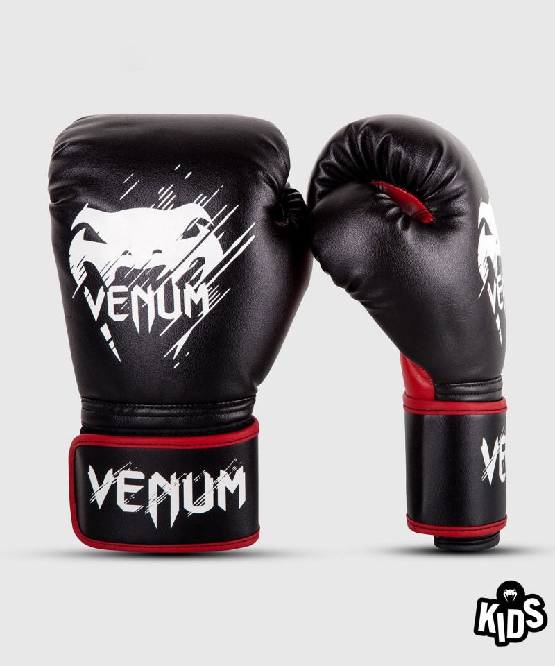 Venum Contender(Muay Thai) Lasten Nyrkkeilyhanskat Mustat Punainen | 10632-EOZF | Suomi