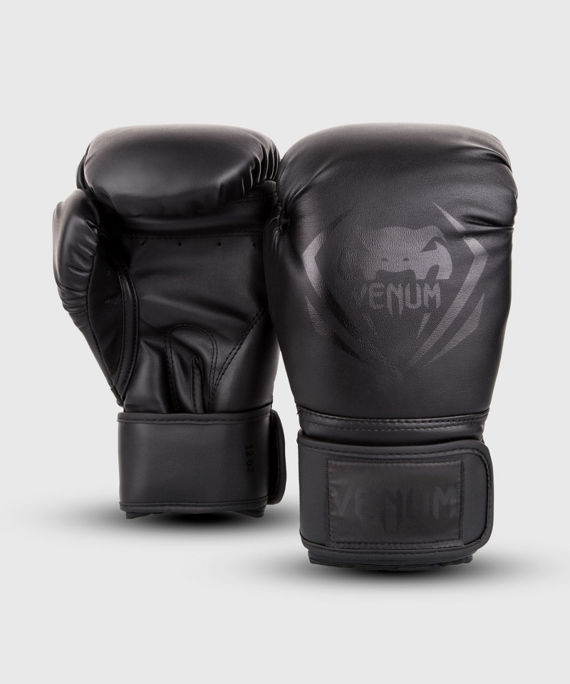 Venum Contender(Muay Thai) Miesten Nyrkkeilyhanskat Mustat | 31592-NALU | Suomi