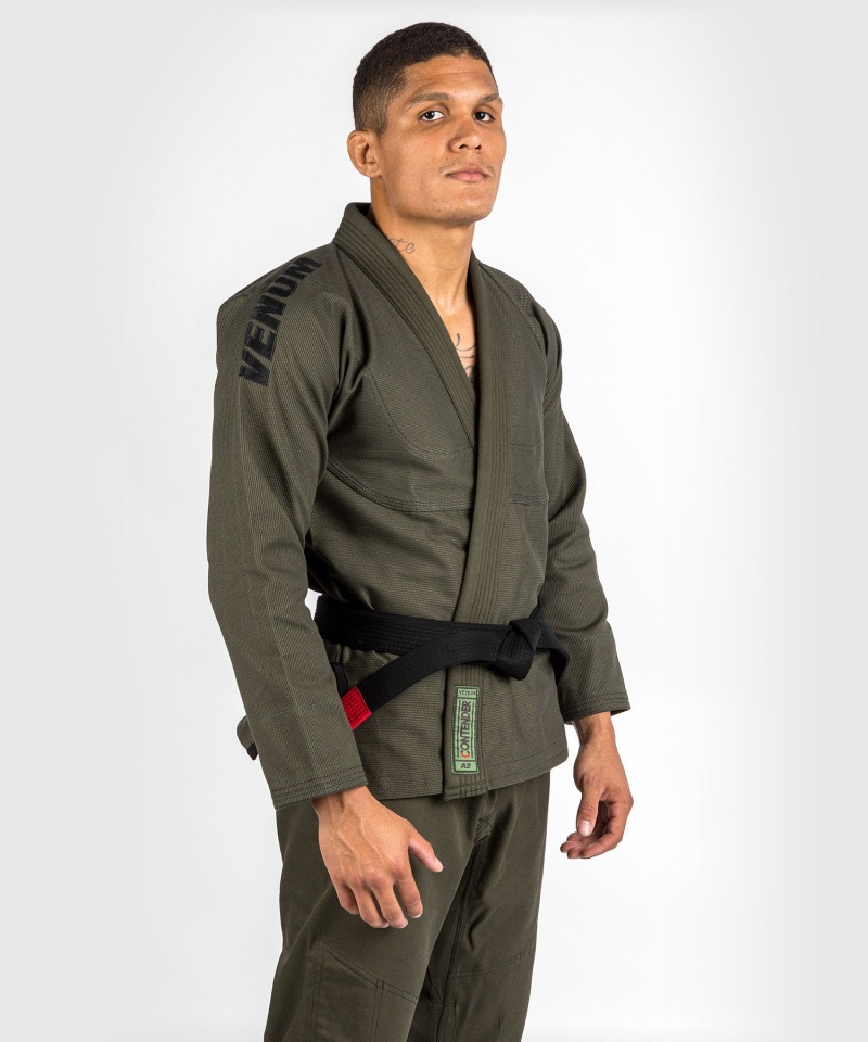 Venum Contender Evo Brazilian Jiu Jitsu Gi Miesten BJJ Kimonos Khaki | 70416-YOPJ | Suomi