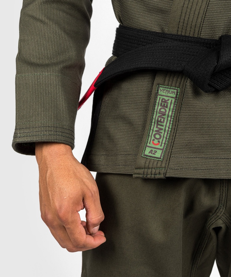 Venum Contender Evo Brazilian Jiu Jitsu Gi Miesten BJJ Kimonos Khaki | 70416-YOPJ | Suomi