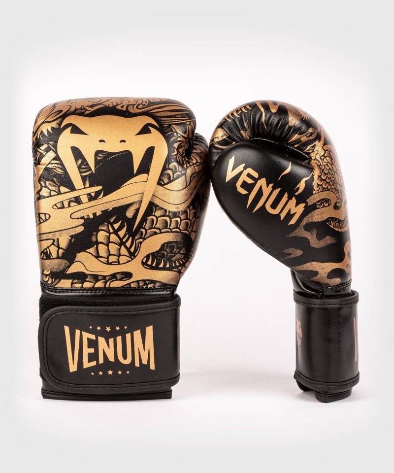 Venum Dragon's Flight(Muay Thai) Lasten Nyrkkeilyhanskat Mustat | 90475-XJDQ | Suomi