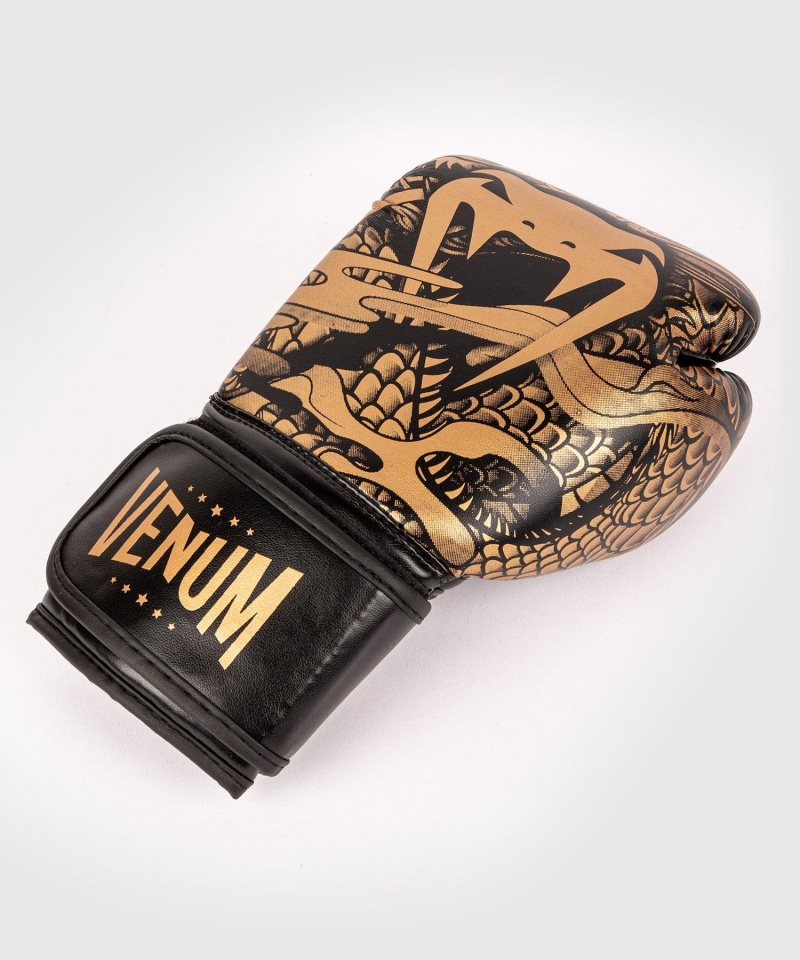 Venum Dragon's Flight(Muay Thai) Lasten Nyrkkeilyhanskat Mustat | 90475-XJDQ | Suomi