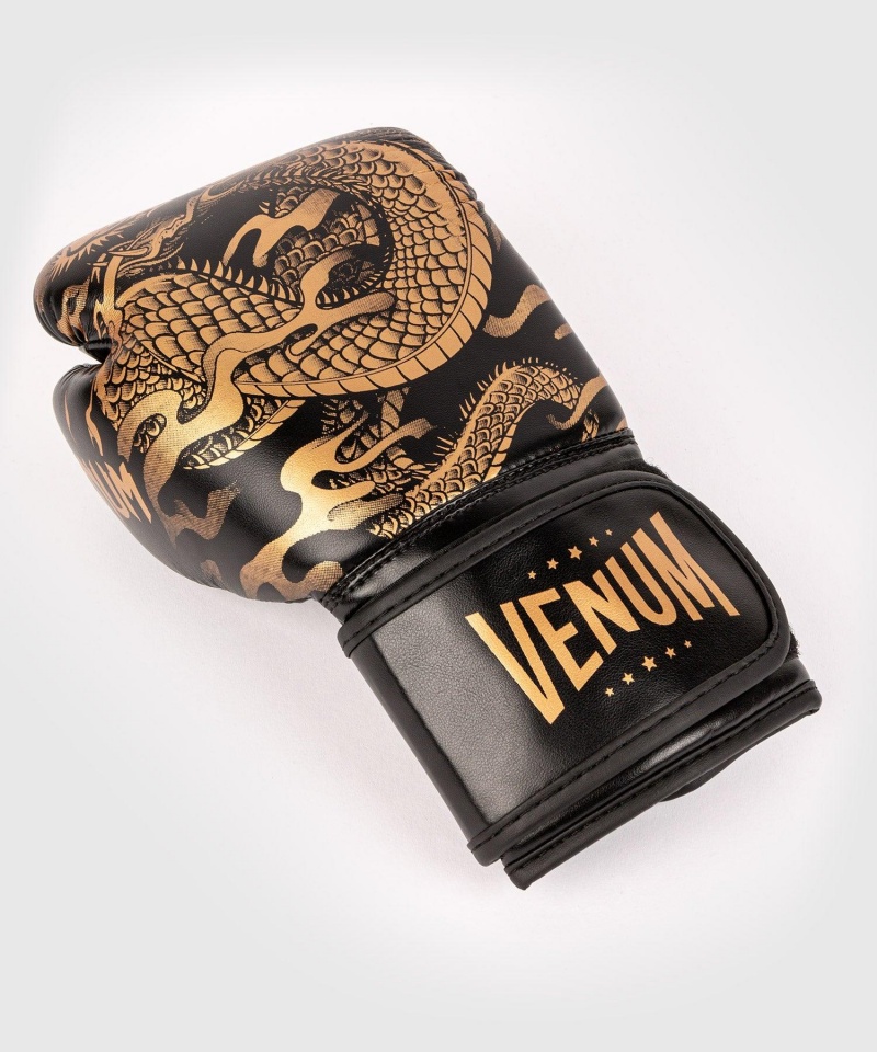 Venum Dragon's Flight(Muay Thai) Lasten Nyrkkeilyhanskat Mustat | 90475-XJDQ | Suomi