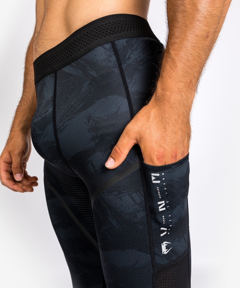 Venum Electron 3.0 Spat(Compression) Miesten Leggings Mustat | 36809-IDZJ | Suomi