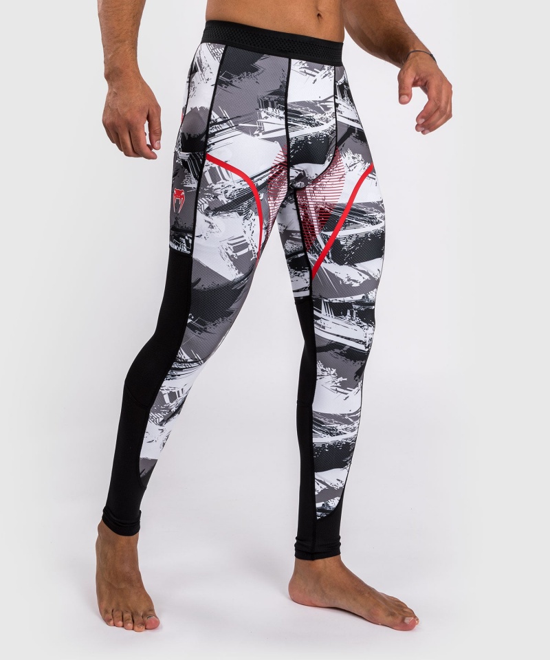 Venum Electron 3.0 Spats(Compression) Miesten Leggings Harmaat Punainen | 57963-HNYJ | Suomi